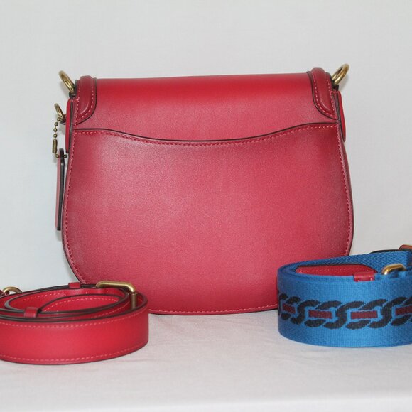 COACH Beat Saddle bag in Candy Apple C3738 - Picture 6 of 9